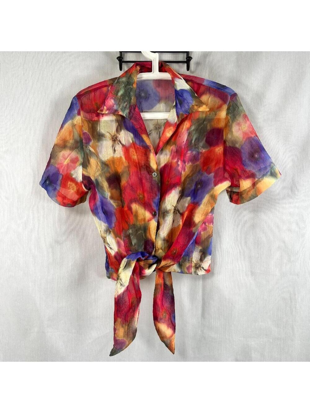 Nadine H Vintage Water-Colour Blouse Women's Medium